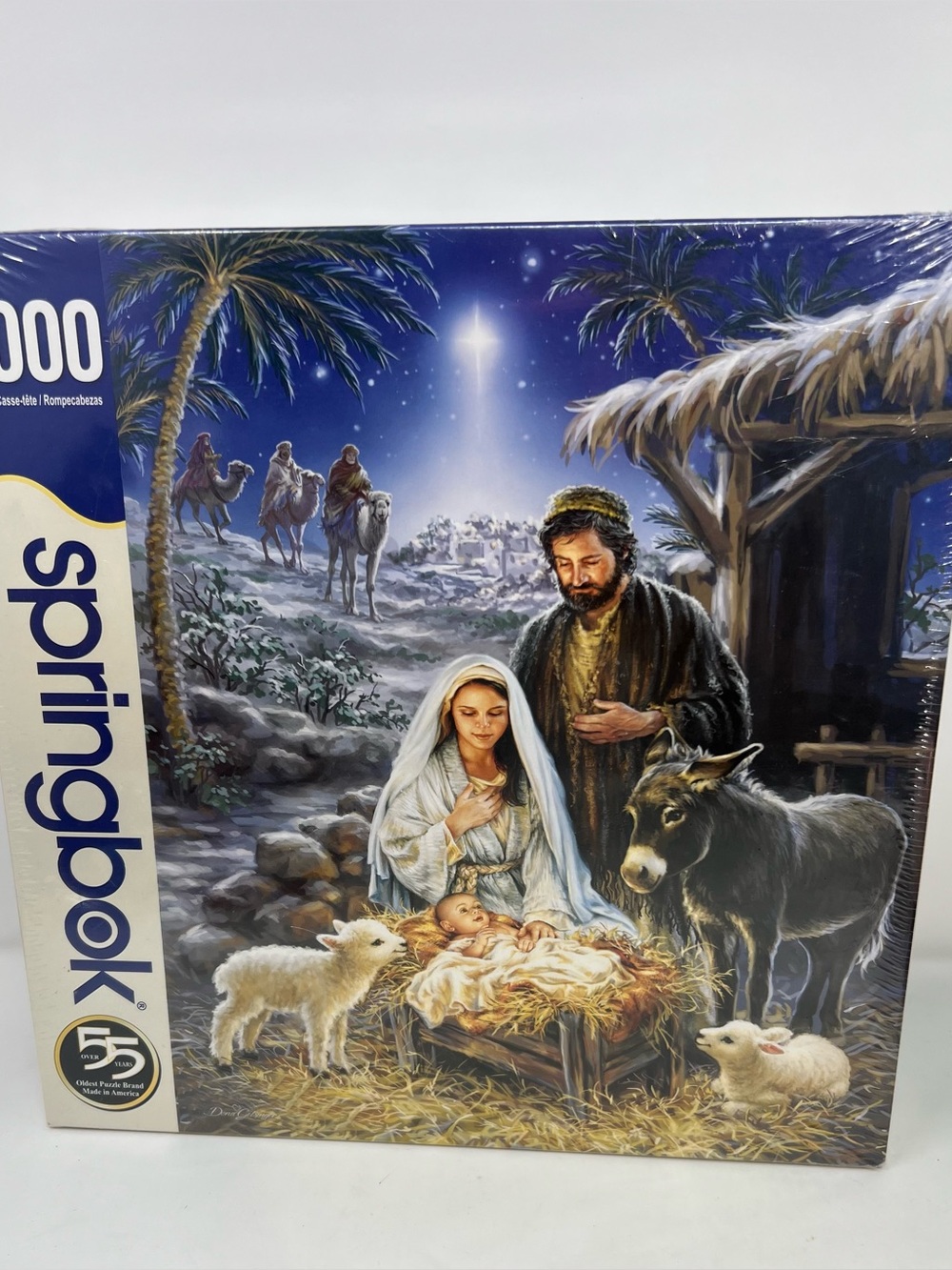 Springbok Christmas Jigsaw Puzzle A Savior Is Born Jesus New Sealed 1000 Piece